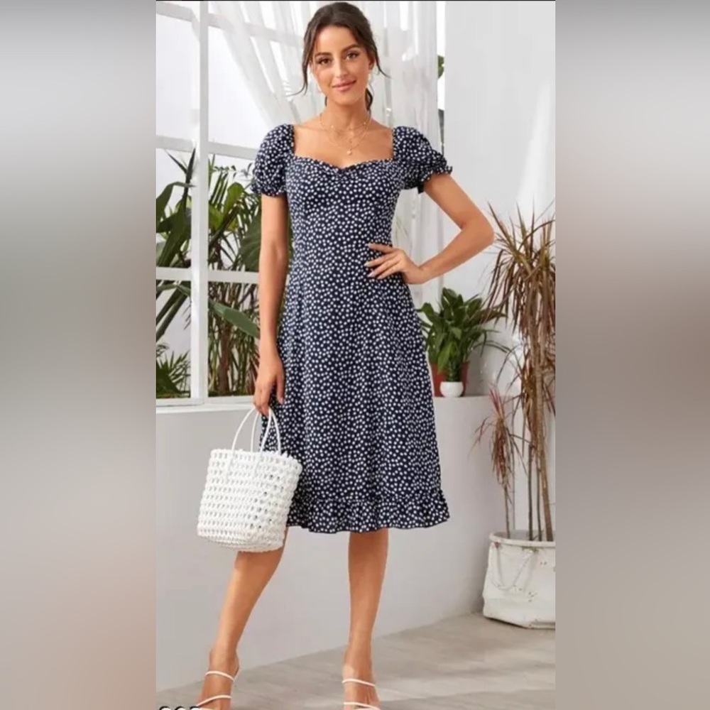 Shein puff sleeve dress